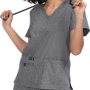 Kois Basics heather gray scrub set